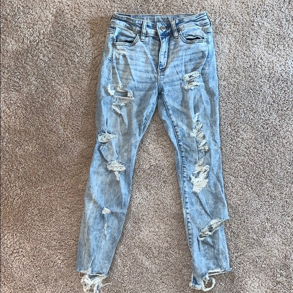 Acid Wash Hi-rise American Eagle Jeans